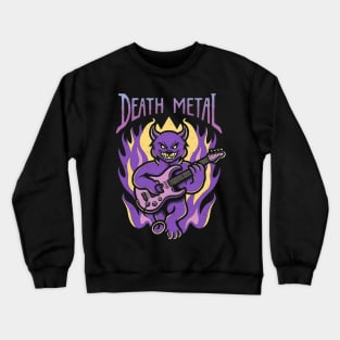 Death Metal Satanic Baphomet Cat Crewneck Sweatshirt